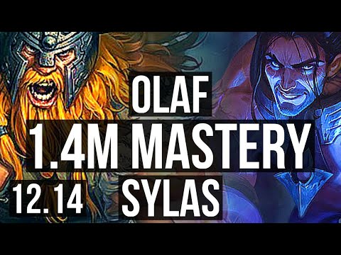 OLAF vs SYLAS (TOP) | 8 solo kills, 16/2/3, 1.4M mastery, Legendary | EUW Grandmaster | 12.14