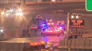 Person struck, killed by vehicle while changing tire on Dolphin Expressway