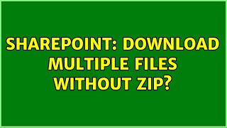 Sharepoint: Download multiple files without zip?