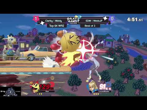 GGxC 10 - Clarity Middy (Pac-Man) Vs. EDM WebbJP (Zero Suit Samus) - Top 64 Winners Round 2