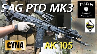 SAG PTD MK3 + CYMA AK105 資本化AK一體式護木組 外觀改裝分享#airsoft #生存遊戲