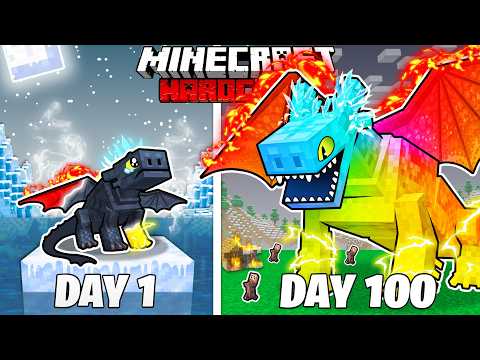 I Survived 100 Days as ELEMENTAL TOOTHLESS in HARDCORE Minecraft
