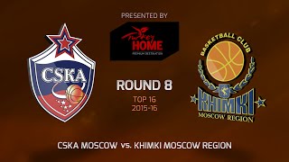 EuroLeague Top 16 - CSKA Moscou - Khimki Moscou