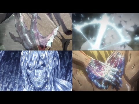 [OUTDATED] All Titan Hardening (Titan Crystal) Scenes In Attack on Titan (Shingeki No )