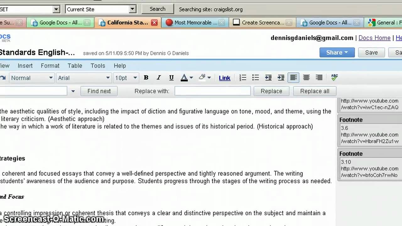 Google Docs Footnote formatting and PDF
