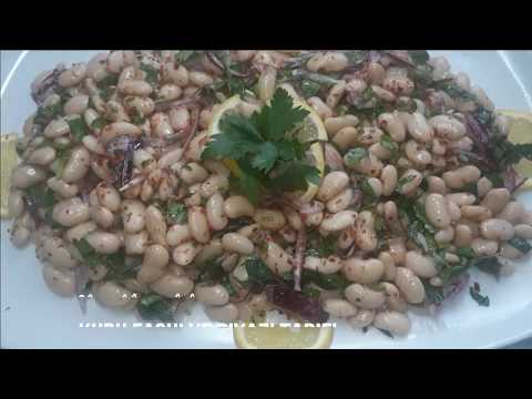 Kuru fasulye piyazi - haricot bean salad recipe | Mutlu Türk Mutfagi - Happy Turkish Kitchen