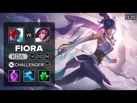 T1 Zeus Fiora vs Yone Top - KR Challenger - Patch 13.20 Season 13