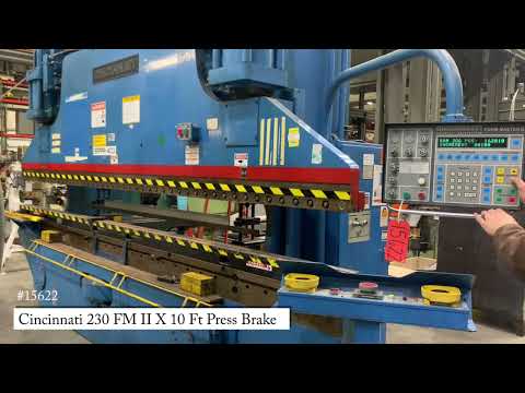 15622 Cincinnati 230 FM II X 10 Ft Press Brake, vanderzielmachinery.com