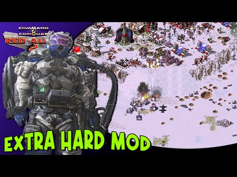 Red Alert 2 | Extra Hard Mod | Rocketeer squadron vs Brutal Ai