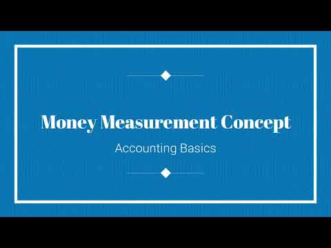 Money Measurement Concept