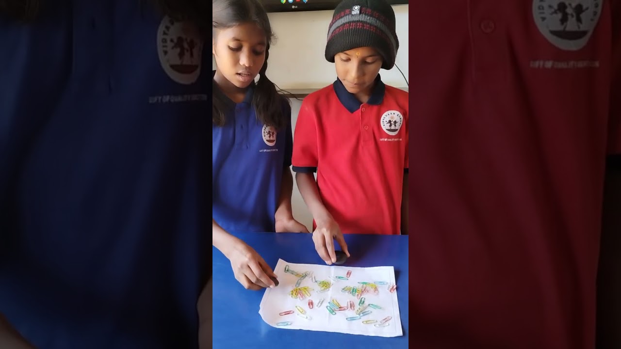 Activity to find out the poles of the magnet using paper clips (Class 6 Science)