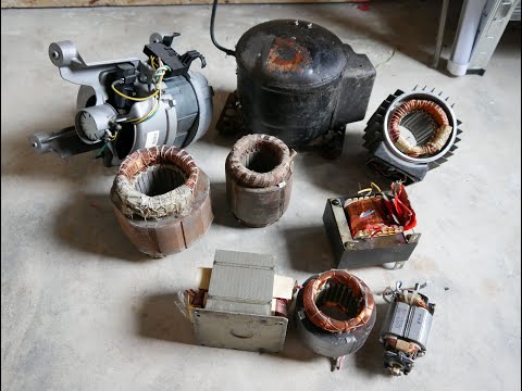 Schmelzen von alten e-Motoren zu Barren /Melting old e-motors into ingots
