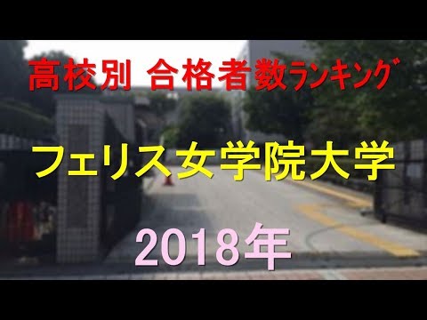 栄養学科 フェリス女学院大学 高校別合格者数ランキング 2018年【グラフでわかる】