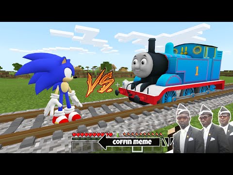 Who will Win - Sonic or Thomas - Coffin Meme Minecraft