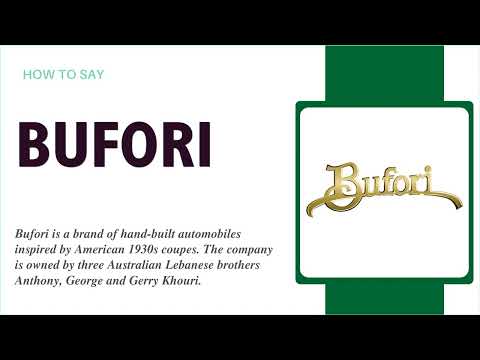 How to Say Bufori In British English