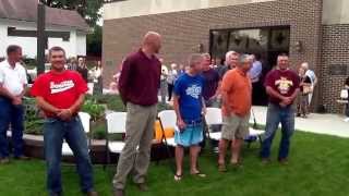 preview picture of video 'ALS Challenge at St.John Luth. Ch. in Charter Oak, IA.  Pastor Merrill & Bd of Elders get doused!'