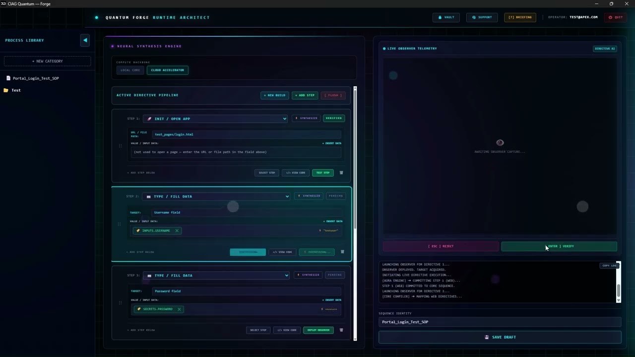The Quantum Forge Demo