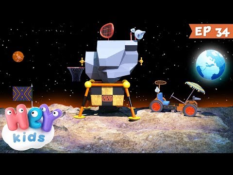 10 Prieteni 🐰 Mergand pe luna - Desene animate cu aventuri in spatiu (ep. 34) | HeyKids