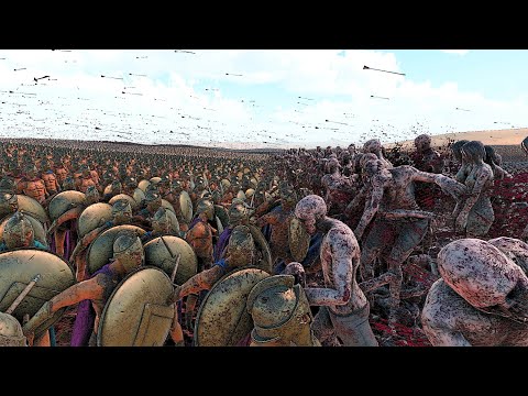 1,500,000 Zombies vs 50,000 Spartans & 25,000 Archers - Almost A Draw! - UEBS 2