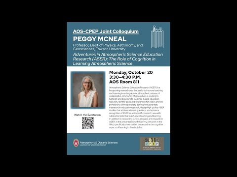 AOS-CPEP Joint Colloquium - October 20, 2025 - Peggy McNeal