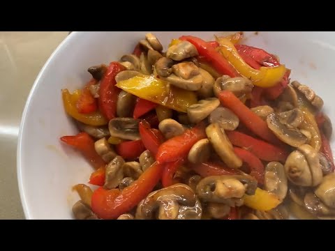 How to make Sautéed mushrooms and peppers #recipe #viral #food 