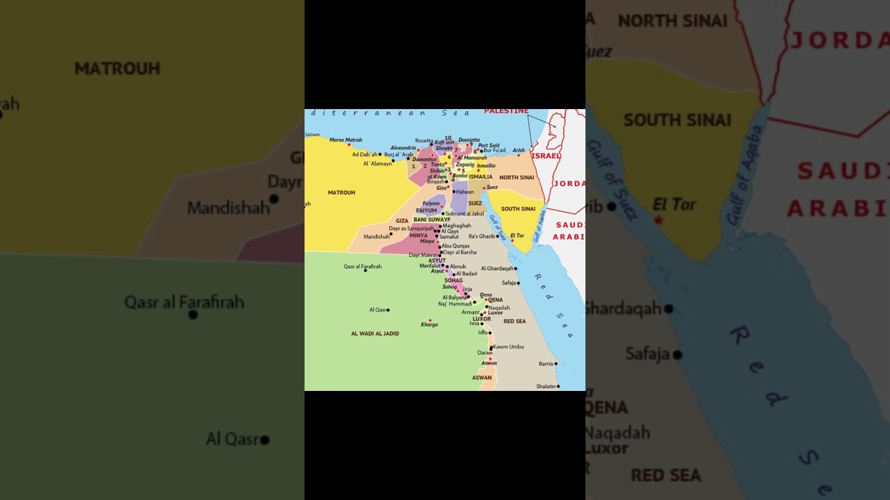 Map of Egypt #map #shortsfeed #egypt #africa #upsc