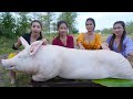 Wow cook pork recipe in my big family - Amazing video