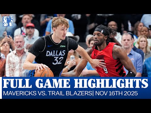Mavericks Highlights vs. Portland Trail Blazers | November 16, 2025