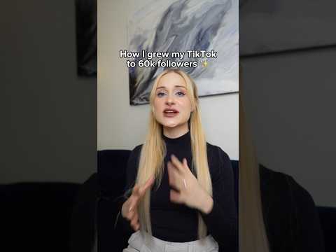 How to grow your TikTok from 0 to over 60k followers #socialmedia #tiktok #socialmediamarketing