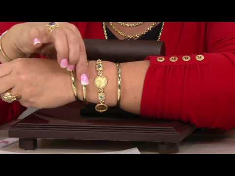 14K Gold Solid 1/4" Oval Hinged Bangle Bracelet, 30.3g - 34.2g on QVC