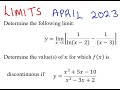 MATHEMATICS N5 LIMITS And CONTINUITY APRIL 2023 QUESTION 1 Mathszoneafricanmotives