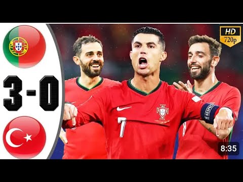 Portugal Vs Turkey 3:0 Latest Highlights | All Goals Euro 2024 | Bernardo stunner n Ronaldo Assist 🔥