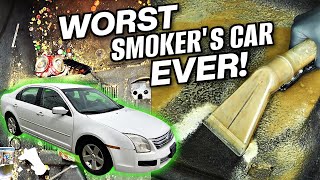 Detailing A Smoker's Nasty Car | Worst I Have Ever Seen!