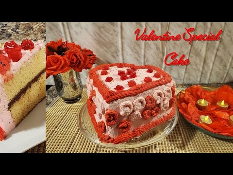 Valentine's Day Special Cake Recipe - Urdu/Hindi - Humaira Sid's Fusion