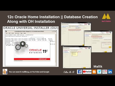 12c Oracle Home Installation || Database Creation Along with OH Installation