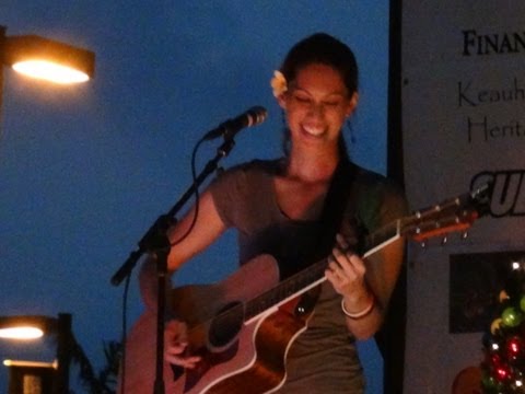 Johnna Padeken Parel singing "Away We Go" Live @ Keauhou Shopping Center