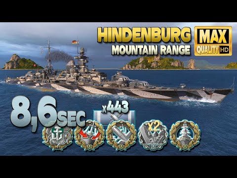 Kreuzer Hindenburg: 8,6 Sek. Nachladeaufbau in Aktion - World of Warships