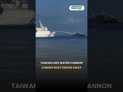 Taiwan Coast Guard Uses Water Cannon Near Dongsha Island