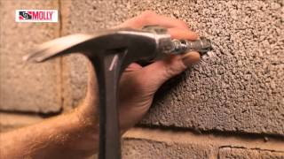 BOLT SHIELD ANCHOR - How to use Molly Fixing Bolts for Really Heavy Jobs in Solid Concrete