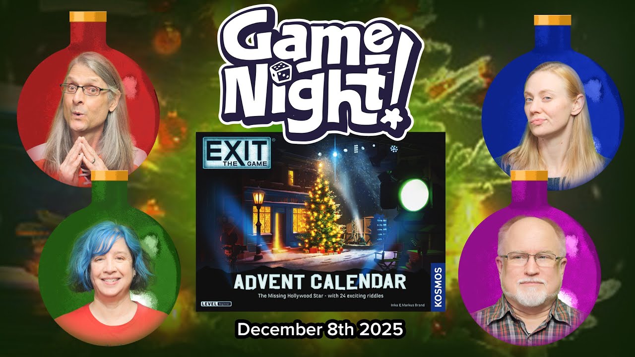 GameNight! 24 Days of Christmas Day 8 - Exit: The Game Advent Calendar - The Missing Hollywood Star