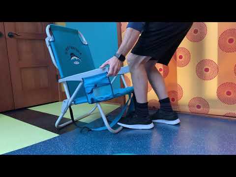 How to close a folding Tommy Bahama beach chair