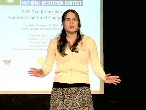 NC Poetry Out Loud 2009 - "Blackberrying" by Sylvia Plath