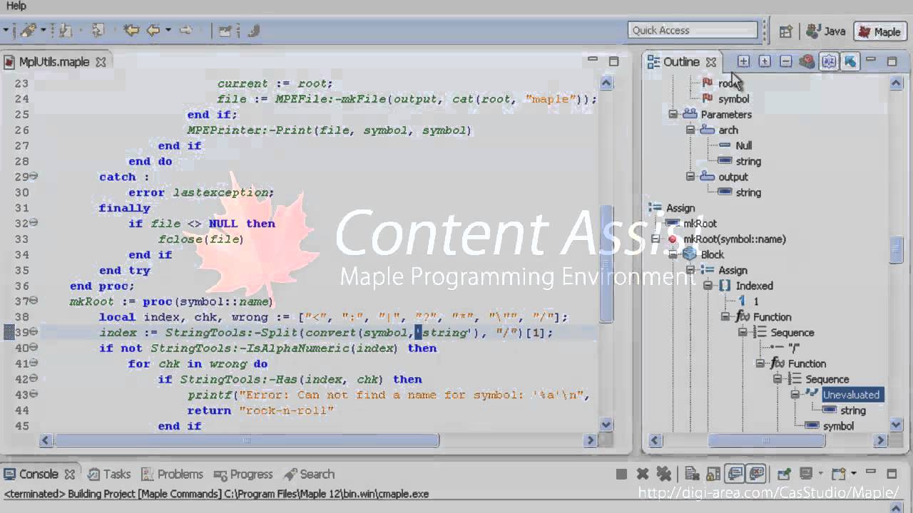 Quick Overview - Maple IDE