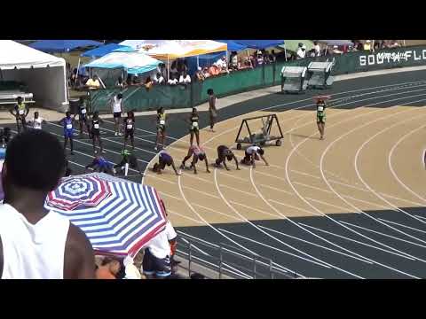High School Boys' 100m, Finals 1   Age 15 16   AAU Region 9 Qualifier at USF Tampa    2022 06 26