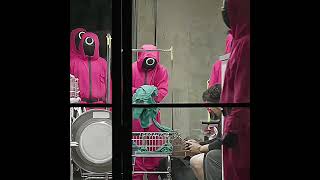 pink guard in real life | Squid game prank | spooky super slowed