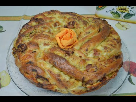 Torta angelica salata con pasta madre e crema di pistacchi - ricetta e tutorial