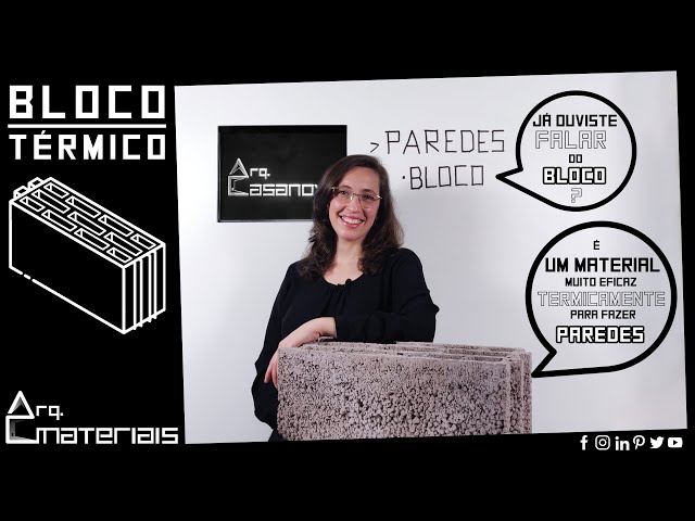 BLOCO TÉRMICO: Um material para PAREDES EXTERIORES muito eficiente termicamente