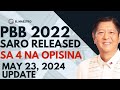 PBB 2022 SARO RELEASED MAY 23, 2024