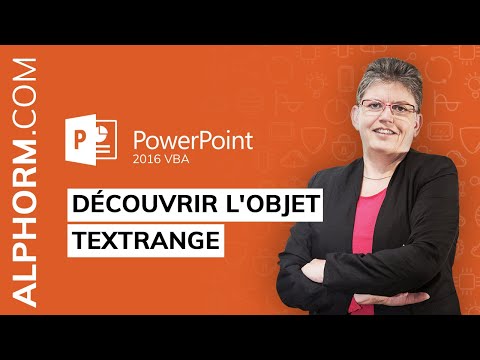 L objet TextFrame TextRange VBA dans PowerPoint 2016 Vidéo Tuto