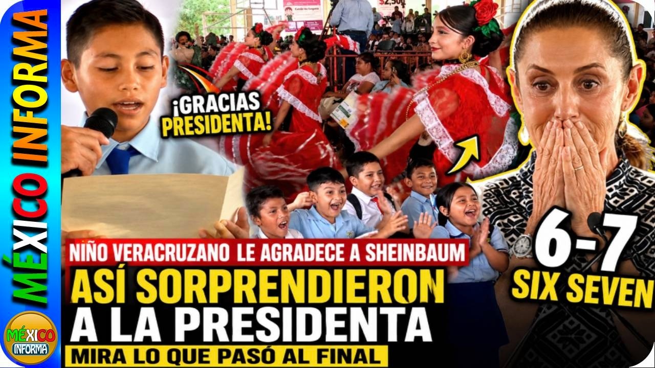 NIÑOS SORPRENDEN A LA PRESIDENTA CON HERMOSO BAILE VERACRUZANO. ESCUCHA LO QUE LE DIJO ESTE NIÑO.